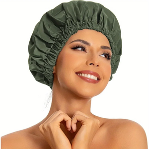 Gorro de Moda para Mujer, Suave, de Doble Capa, con Botones Ajustables, para Uso Diario en Casa, Cómodo para Dormir, Gorro de Ducha - Product Image 1