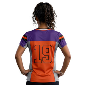 Custom Women Short Sleeve American Football Jersey Women Football Jersey Quick Dry Sportswear OEM Women American Football Jersey - Product Image 2