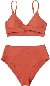 Women Ribbed Bikini Set Two Piece Beach Swimwear Soft Elastic Summer Pool Outfit Vacation Bathing Suit Fashion Wear - Product Image 5