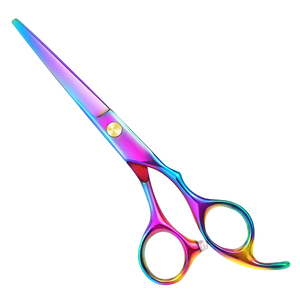 Ciseaux de coiffure professionnels en acier J2 de qualité supérieure, lame affûtée de 6 pouces, finition arc-en-ciel, faible MOQ, pour la coupe de cheveux masculins en salon de coiffure - Product Image 6