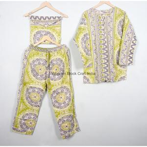 Conjunto de Pijama de 3 Piezas para Mujer, Estampado Paisley, Manga Larga, Cuello Redondo, Tejido Suave, 100% Algodón, Ropa de Dormir, Regalo - Product Image 6