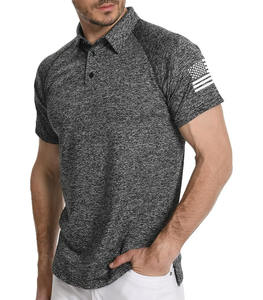 Prix d'usine – Chemises pour hommes en coton/élasthanne tricoté, couleur unie, avec logo personnalisé imprimé, respirantes, à manches courtes, style gothique, en toile - Product Image 4