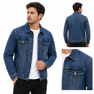 Men Denim Jacket Breathable from premium cotton blend durable stitching modern fit stylish comfortable for daily wear all season - Product Image 6