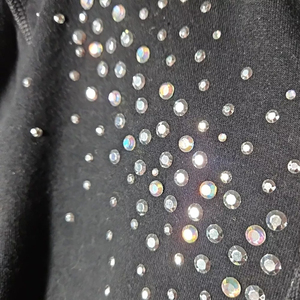 High Quality Embroidery Logo Rhinestones Hoodies for Women Hot Selling Custom Logo Oversized <b>ZIP</b> Up Women Rhinestone Hoodie - Product Image 6