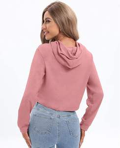 Sudadera con Capucha Degradada para Mujer, Corte Ajustado, Informal, para Uso Diario, Estilo Corto - Product Image 2