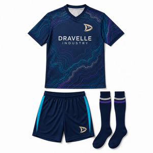 Fabricante Profesional de Uniformes de Fútbol OEM, Sublimación Completa, Uniformes de Fútbol Unisex con Cuello en V, Jersey Deportivo Personalizado de Verano - Product Image 5