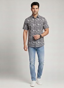 Mens Casual Hand Block Print <b>Shirt</b> Cotton Fabric Soft Comfortable Summer Wear Wholesale <b>Shirts</b> - Product Image 4