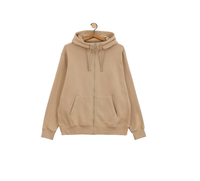 Sweat-shirt à capuche unisexe beige, coupe classique, 100% coton French Terry, décontracté, avec poche, vêtement d'hiver, séchage rapide