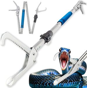 Professional Snake Handling Tongs Collapsible Reptile Catcher Stick Rattlesnake <b>Grabber</b> <b>Tool</b> Safe Strong Metal Grip Equipment - Product Image 1