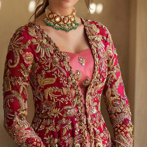 Pakistani Modern Bridal Wedding <b>Dresses</b> Floor-Length A-Line Beaded Lace Embroidery Eco-Friendly Modest Evening Wear - Product Image 6