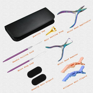 Kit d'outils de pose de perles pour extensions capillaires micro et pré-collées, outils professionnels de pose et de retrait de perles arc-en-ciel - Product Image 4
