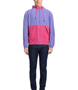 Custom Plus Size 100% Polyester Nylon Windbreaker Jacket Color <b>Block</b> Waterproof Jacket Breathable Hooded Casual Outdoor Jacket - Product Image 2