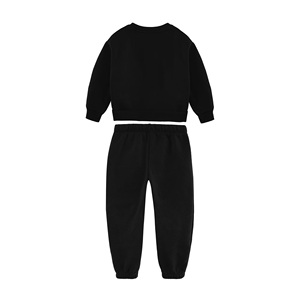 Ensemble de survêtements unisexes en molleton de coton biologique pour enfants, style sport décontracté, collection très prisée - Product Image 2