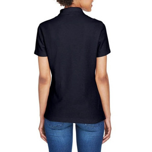 Polo à col bicolore 180 g/m² avec logo imprimé DTF personnalisé, respirant et à séchage rapide, pour femme, style décontracté à carreaux - Product Image 2