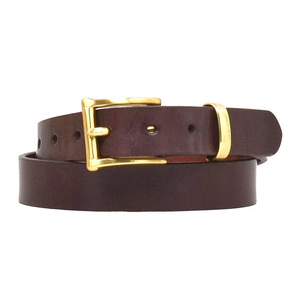 New 2026 Unisex Classic Casual Brown Cow Hide Genuine Leather <b>Belts</b> for Daily Use Custom Leather <b>Belts</b> with Alloy <b>Buckle</b> - Product Image 1