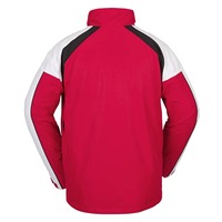 Veste softshell rouge pour homme, coupe-vent, fermeture éclair, col montant, color-block, vêtement d'extérieur, coupe classique
