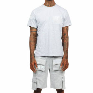 Ensemble t-shirt et short pour homme, pour le sport et l'entraînement, vêtements de sport légers, tenue en deux pièces pour la remise en forme - Product Image 4