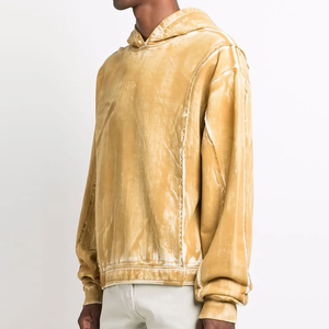 Sweat-shirts décontractés pour hommes personnalisés, effet délavé, 100% coton respirant, prix raisonnable pour la saison hivernale, OEM, marque privée - Product Image 4