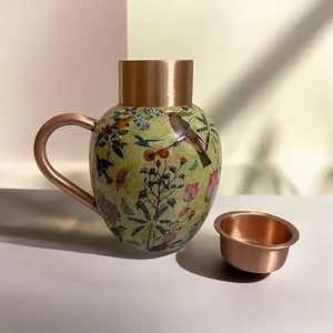 Luxury Hammered Pure Copper Water Pitcher Jug Premium Ayurvedic Health Benefits Copper Vessel for Hotel Restaurant Home Decor - Product Image 2