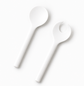 Juego de Cubiertos de Resina Clásica con Diseño de Mármol Negro, Cuchara y Tenedor Largos, Cuchara para Postre, Tenedor Híbrido, Vajilla para Fiestas y Picnics - Product Image 3