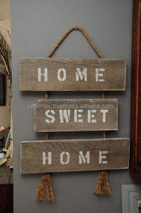 Manufacturer VIFARMEX/OEM Natural Wood <b>Decorative</b> Objects Wall Sign <b>Decor</b> Handmade Home Rustic Art Ornaments Home <b>Decor</b> - Product Image 2