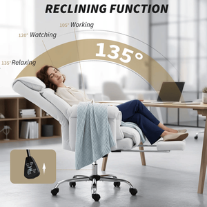 Sedia da Ufficio Comoda in Pelle Sintetica PU con Meccanismo di Regolazione Manuale, Nessuna Spedizione nei Fine Settimana - Product Image 6