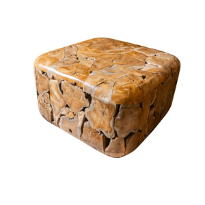 Mesa de Centro ARTERRA Premium, Única, Hecha a Mano, de Raíz de Teca Rústica, Diseño Moderno, Textura de Madera Natural, Mueble para el Hogar - Product Image 1
