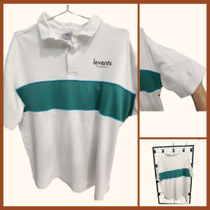 Camiseta Polo de Algodón Blanca para Hombre Levents con Diseño de Bloques de Color Verde, Manga Corta, Informal, Transpirable, Tela Oxford - Product Image 6