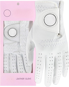 Gants de golf 2025 haut de gamme en cuir véritable antidérapants avec logo personnalisé, fermeture à enfiler et sangle de poignet réglable - Product Image 2