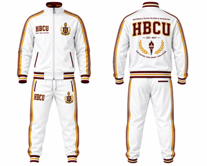 HBCU College Tracksuit <b>Set</b> for Men Women Unisex Hooded Knitted 100% Cotton Regular Fit Windproof Anti-shrink Casual Winter Wear - Product Image 1