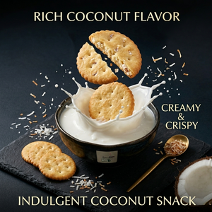 Offer Samples Available| Rich Coconut Flavor Baked Coconut Crackers Crispy Sweet 160g - ODM Factory Directly - Product Image 1