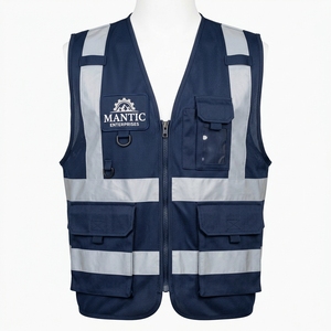 10 Packs of Breathable ANSI Class 1 Waterproof Safety Vests with Customized Logo Color & LED Flash | Enhanced Safety Gear - Product Image 1