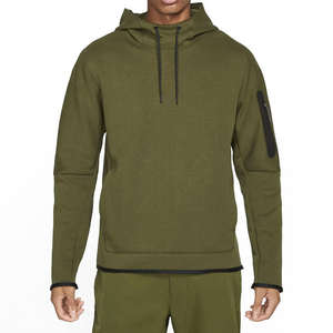 Sudadera Deportiva Casual con Capucha para Hombre, Color Oliva, Corte Moderno - Product Image 1