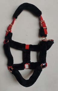 Licol de cheval en nylon réglable, doux et durable, avec longe et collier en polaire, vente en gros OEM - Product Image 5