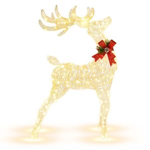 Renna Luminosa a Batteria Impermeabile con Picchetti per Decorazioni Natalizie - Product Image 1