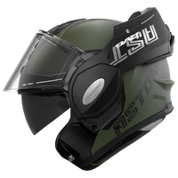 Nouveau casque Astone Helmets RV6 VANTAGE rabattable en vert mat/blanc, matériau ABS, garantie 1 an, équipement pour motards