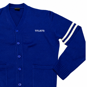 Logos personnalisés sur des pulls à col en V de haute qualité pour les sororités/fraternités/écoles/collèges/universités, logos brodés sur des cardigans en tricot. - Product Image 3