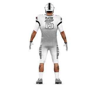 Custom Manufacturer American Football Uniform Breathable Spandex/Polyester Quick Dry Short Sleeve Custom Team Name OEM Front - Product Image 1