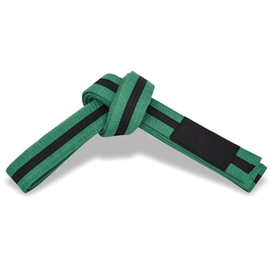 Ceinture de karaté verte avec bandes noires, unisexe, pour adultes, vêtements d'arts martiaux, tissu durable - Product Image 2