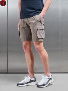 Pantalones Cortos Deportivos Ligeros de Secado Rápido para Hombre, Cintura Elástica, Color Sólido, Casuales, para Correr, de Nailon, con Bolsillos Laterales - Product Image 6