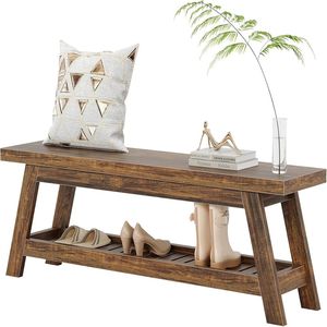 Double Seat Entrance <b>Bench</b> with Storage Space for Lobby or <b>Shoe</b> Rack - Product Image 6