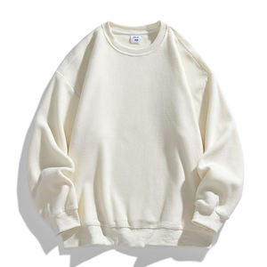 Ultra Heavyweight 500GSM Boxy Sweatshirt Oversized Pullover Unbranded Cotton Fleece Winter Warm Plain Private Label Apparel OEM - Product Image 2