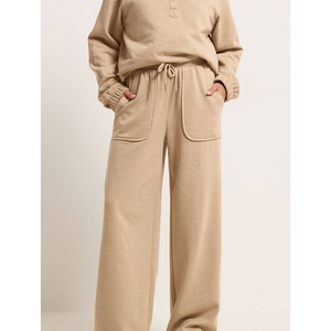 Pantalon de survêtement personnalisé en molleton épais, style streetwear décontracté avec poches, pour marathon, entraînement de basketball, coupe droite, pour femme - Product Image 6