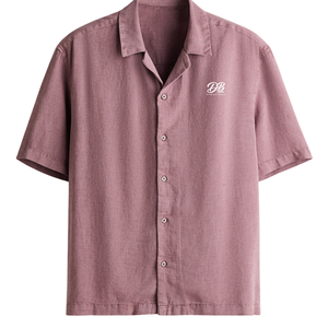Chemise décontractée en mélange de lin, coupe ample, respirante, boutonnée, pour les vacances d'été, légère et confortable, vente en gros personnalisée - Product Image 1