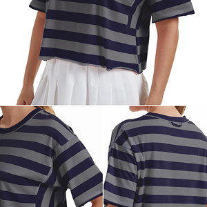Camiseta de Algodón de Alta Calidad para Mujer, Diseño Personalizado, Estampado Sólido a la Moda, Manga Corta, Corte Regular, Camiseta Corta Personalizada para Mujer - Product Image 4