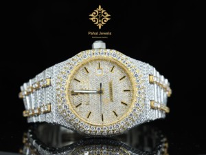 Reloj Automático de Diamantes para Hombre Pahal Jewels, Caja Tonneau de 40 mm, Correa de Acero Inoxidable, Lujoso y Moderno, Analógico - Product Image 4