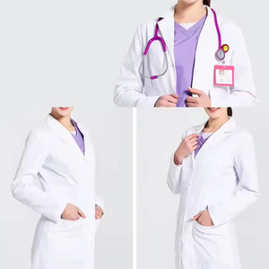 Batas Médicas Blancas Personalizadas de Nuevo Diseño, Hechas a Medida, OEM, para Laboratorio, Unisex, Productos de Laboratorio, Batas de Farmacia - Product Image 2