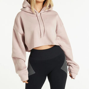 Sudadera con Capucha de Invierno para Mujer, de Alta Calidad, Bordada, Oversize, Corta, Último Diseño, Color Sólido, Moda Actual - Product Image 6