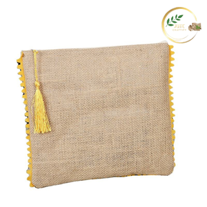 Bolsa de Cosméticos de Yute de Gran Capacidad, Organizador de Maquillaje Ecológico para Viajes y Uso Diario - Product Image 2