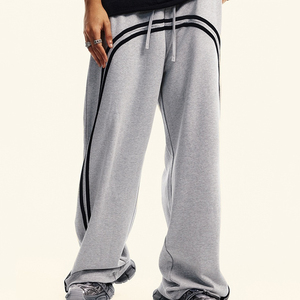 Pantalon de survêtement décontracté ample pour homme, en toile épaisse, écologique, respirant, à séchage rapide, taille élastique, style urbain, pour l'hiver - Product Image 1